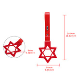 6-Star JDM Tsurikawa Drift Subway Train Bus Handle Strap – Universal Car Interior Hanging Charm, Red Ring & Red PVC X1
