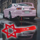 6-Star JDM Tsurikawa Drift Subway Train Bus Handle Strap – Universal Car Interior Hanging Charm, Red Ring & Red PVC X1