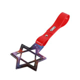 6-Star JDM Tsurikawa Drift Subway Train Bus Handle Strap – Universal Car Interior Hanging Charm, Galaxy Ring & Red PVC X2