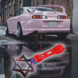 6-Star JDM Tsurikawa Drift Subway Train Bus Handle Strap – Universal Car Interior Hanging Charm, Galaxy Ring & Red PVC X1