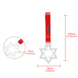 6-Star JDM Tsurikawa Drift Subway Train Bus Handle Strap – Universal Car Interior Hanging Charm, White Ring & Red PVC X1