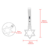 6-Star JDM Tsurikawa Drift Subway Train Bus Handle Strap – Universal Car Interior Hanging Charm, White Ring & White PVC X2