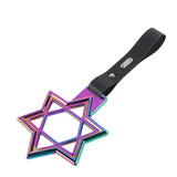 6-Star JDM Tsurikawa Drift Subway Train Bus Handle Strap – Universal Car Interior Hanging Charm, Neo Chrome Ring & Carbon Fiber Pattern PVC X2