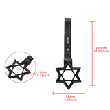 6-Star JDM Tsurikawa Drift Subway Train Bus Handle Strap – Universal Car Interior Hanging Charm, Carbon Fiber Style Ring & Carbon Fiber Pattern PVC X1