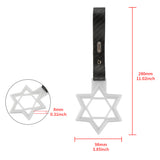 6-Star Glow-in-the-Dark JDM Tsurikawa Drift Subway Train Bus Handle Strap – Universal Car Interior Hanging Charm, White Ring & Carbon Fiber Pattern PVC X2