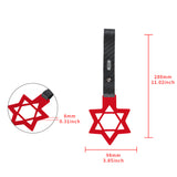 6-Star JDM Tsurikawa Drift Subway Train Bus Handle Strap – Universal Car Interior Hanging Charm, Red Ring & Carbon Fiber Pattern PVC X1