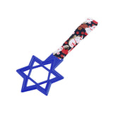 6-STAR JDM Tsurikawa Drift Subway Train Bus Handle – Universal Car Interior Hanging Charm, Blue Ring & Bosozoku Black Cats Pattern Retro Nylon Strap X1