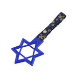 6-STAR JDM Tsurikawa Drift Subway Train Bus Handle – Universal Car Interior Hanging Charm, Blue Ring & Bosozoku Blue Flowers Pattern Retro Nylon Strap X1