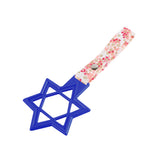 6-STAR JDM Tsurikawa Drift Subway Train Bus Handle – Universal Car Interior Hanging Charm, Blue Ring & Bosozoku Pink Flowers Pattern Retro Nylon Strap X1