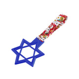 6-STAR JDM Tsurikawa Drift Subway Train Bus Handle – Universal Car Interior Hanging Charm, Blue Ring & Bosozoku Red Cats Pattern Retro Nylon Strap X1
