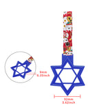6-STAR JDM Tsurikawa Drift Subway Train Bus Handle – Universal Car Interior Hanging Charm, Blue Ring & Bosozoku Red Cats Pattern Retro Nylon Strap X1