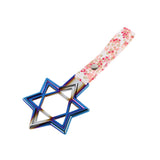 6-STAR JDM Tsurikawa Drift Subway Train Bus Handle – Universal Car Interior Hanging Charm, Burnt Blue Ring & Bosozoku Pink Flowers Pattern Retro Nylon Strap X1