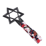 6-STAR JDM Tsurikawa Drift Subway Train Bus Handle – Universal Car Interior Hanging Charm, Carbon Fiber Style Ring & Bosozoku Black Cats Pattern Retro Nylon Strap X1