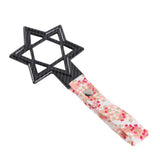 6-STAR JDM Tsurikawa Drift Subway Train Bus Handle – Universal Car Interior Hanging Charm, Carbon Fiber Style Ring & Bosozoku Pink Flowers Pattern Retro Nylon Strap X1