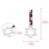 6-Star Glow-in-the-Dark JDM Tsurikawa Drift Subway Train Bus Handle – Universal Car Interior Hanging Charm, White Ring & Bosozoku Black Cats Pattern Retro Nylon Strap X1