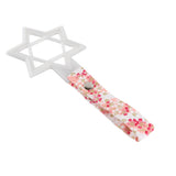 6-Star Glow-in-the-Dark JDM Tsurikawa Drift Subway Train Bus Handle – Universal Car Interior Hanging Charm, White Ring & Bosozoku Pink Flowers Pattern Retro Nylon Strap X1