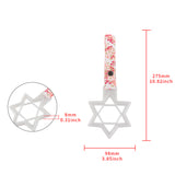 6-Star Glow-in-the-Dark JDM Tsurikawa Drift Subway Train Bus Handle – Universal Car Interior Hanging Charm, White Ring & Bosozoku Pink Flowers Pattern Retro Nylon Strap X1