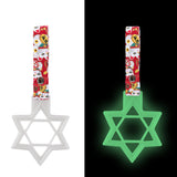 6-Star Glow-in-the-Dark JDM Tsurikawa Drift Subway Train Bus Handle – Universal Car Interior Hanging Charm, White Ring & Bosozoku Red Cats Pattern Retro Nylon Strap X1