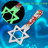 6-Star Glow-in-the-Dark JDM Tsurikawa Drift Subway Train Bus Handle – Universal Car Interior Hanging Charm, White Ring & Bosozoku Red Cats Pattern Retro Nylon Strap X1