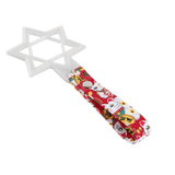 6-Star Glow-in-the-Dark JDM Tsurikawa Drift Subway Train Bus Handle – Universal Car Interior Hanging Charm, White Ring & Bosozoku Red Cats Pattern Retro Nylon Strap X1