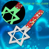 6-Star Glow-in-the-Dark JDM Tsurikawa Drift Subway Train Bus Handle – Universal Car Interior Hanging Charm, White Ring & Bosozoku Red Dogs Pattern Retro Nylon Strap X1