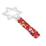 6-Star Glow-in-the-Dark JDM Tsurikawa Drift Subway Train Bus Handle – Universal Car Interior Hanging Charm, White Ring & Bosozoku Red Dogs Pattern Retro Nylon Strap X1