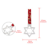 6-Star Glow-in-the-Dark JDM Tsurikawa Drift Subway Train Bus Handle – Universal Car Interior Hanging Charm, White Ring & Bosozoku Red Flowers Pattern Retro Nylon Strap X1