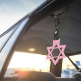 6-STAR JDM Tsurikawa Drift Subway Train Bus Handle – Universal Car Interior Hanging Charm, Pink Ring & Bosozoku Black Clouds Pattern Retro Nylon Strap X1