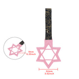 6-STAR JDM Tsurikawa Drift Subway Train Bus Handle – Universal Car Interior Hanging Charm, Pink Ring & Bosozoku Black Clouds Pattern Retro Nylon Strap X1