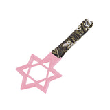 6-STAR JDM Tsurikawa Drift Subway Train Bus Handle – Universal Car Interior Hanging Charm, Pink Ring & Bosozoku Green Waves Pattern Retro Nylon Strap X1