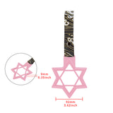6-STAR JDM Tsurikawa Drift Subway Train Bus Handle – Universal Car Interior Hanging Charm, Pink Ring & Bosozoku Green Waves Pattern Retro Nylon Strap X1