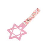 6-STAR JDM Tsurikawa Drift Subway Train Bus Handle – Universal Car Interior Hanging Charm, Pink Ring & Bosozoku Pink Flowers Pattern Retro Nylon Strap X1