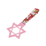 6-STAR JDM Tsurikawa Drift Subway Train Bus Handle – Universal Car Interior Hanging Charm, Pink Ring & Bosozoku Red Cats Pattern Retro Nylon Strap X1
