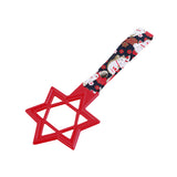 6-STAR JDM Tsurikawa Drift Subway Train Bus Handle – Universal Car Interior Hanging Charm, Red Ring & Bosozoku Black Cats Pattern Retro Nylon Strap X1