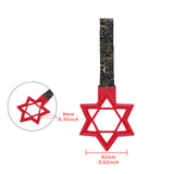 6-STAR JDM Tsurikawa Drift Subway Train Bus Handle – Universal Car Interior Hanging Charm, Red Ring & Bosozoku Black Clouds Pattern Retro Nylon Strap X1
