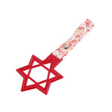 6-STAR JDM Tsurikawa Drift Subway Train Bus Handle – Universal Car Interior Hanging Charm, Red Ring & Bosozoku Pink Flowers Pattern Retro Nylon Strap X1