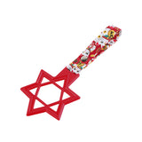 6-STAR JDM Tsurikawa Drift Subway Train Bus Handle – Universal Car Interior Hanging Charm, Red Ring & Bosozoku Red Cats Pattern Retro Nylon Strap X1