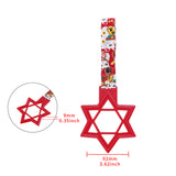 6-STAR JDM Tsurikawa Drift Subway Train Bus Handle – Universal Car Interior Hanging Charm, Red Ring & Bosozoku Red Cats Pattern Retro Nylon Strap X1