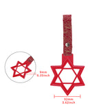 6-STAR JDM Tsurikawa Drift Subway Train Bus Handle – Universal Car Interior Hanging Charm, Red Ring & Bosozoku Red Clouds Pattern Retro Nylon Strap X1