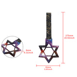 6-STAR JDM Tsurikawa Drift Subway Train Bus Handle – Universal Car Interior Hanging Charm, Galaxy Ring & Bosozoku Black Clouds Pattern Retro Nylon Strap X1