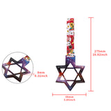 6-STAR JDM Tsurikawa Drift Subway Train Bus Handle – Universal Car Interior Hanging Charm, Galaxy Ring & Bosozoku Red Cats Pattern Retro Nylon Strap X1