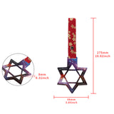 6-STAR JDM Tsurikawa Drift Subway Train Bus Handle – Universal Car Interior Hanging Charm, Galaxy Ring & Bosozoku Red Flowers Pattern Retro Nylon Strap X1