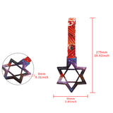 6-STAR JDM Tsurikawa Drift Subway Train Bus Handle – Universal Car Interior Hanging Charm, Galaxy Ring & Bosozoku Red Waves Pattern Retro Nylon Strap X1