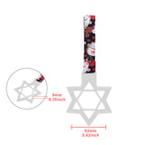 6-STAR JDM Tsurikawa Drift Subway Train Bus Handle – Universal Car Interior Hanging Charm, White Ring & Bosozoku Black Cats Pattern Retro Nylon Strap X1