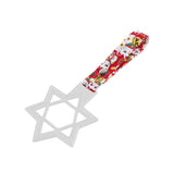 6-STAR JDM Tsurikawa Drift Subway Train Bus Handle – Universal Car Interior Hanging Charm, White Ring & Bosozoku Red Cats Pattern Retro Nylon Strap X1