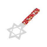 6-STAR JDM Tsurikawa Drift Subway Train Bus Handle – Universal Car Interior Hanging Charm, White Ring & Bosozoku Red Dogs Pattern Retro Nylon Strap X1