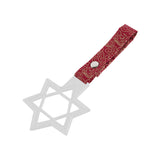 6-STAR JDM Tsurikawa Drift Subway Train Bus Handle – Universal Car Interior Hanging Charm, White Ring & Bosozoku Red Clouds Pattern Retro Nylon Strap X1