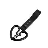 Broken Heart JDM Tsurikawa Drift Subway Train Bus Handle Strap – Universal Car Interior Hanging Charm, Black Nylon X2