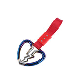 Broken Heart JDM Tsurikawa Drift Subway Train Bus Handle Strap – Universal Car Interior Hanging Charm, Red Nylon X2