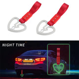 Broken Heart JDM Tsurikawa Drift Subway Train Bus Handle Strap – Universal Car Interior Hanging Charm, Red Nylon X2